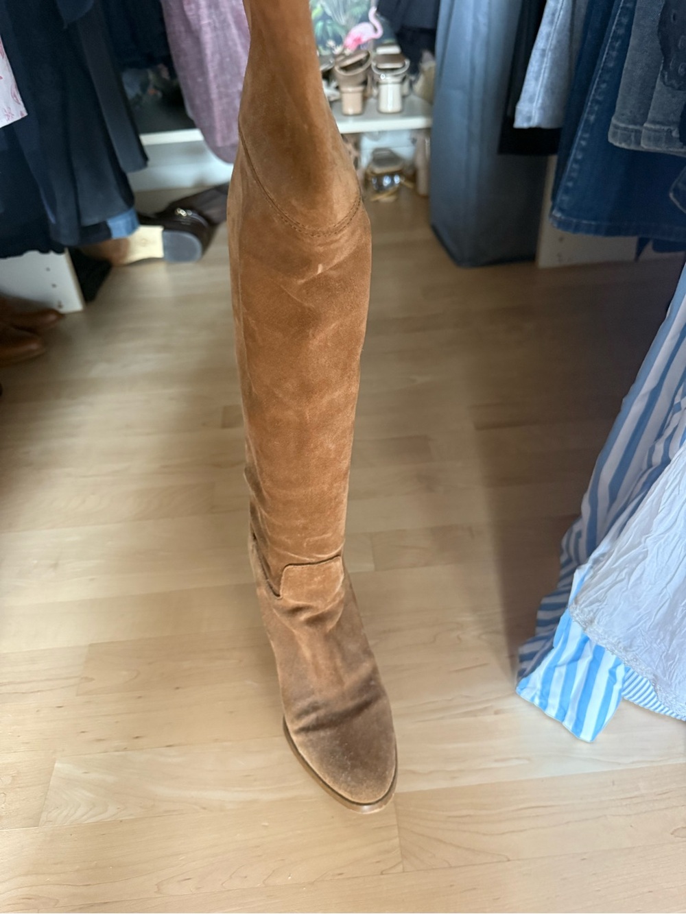 MICHAEL Michael Kors Cognac Suede Over-the-Knee Boot